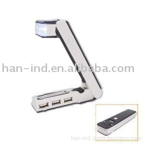 USB HUB with Folded book Lamp